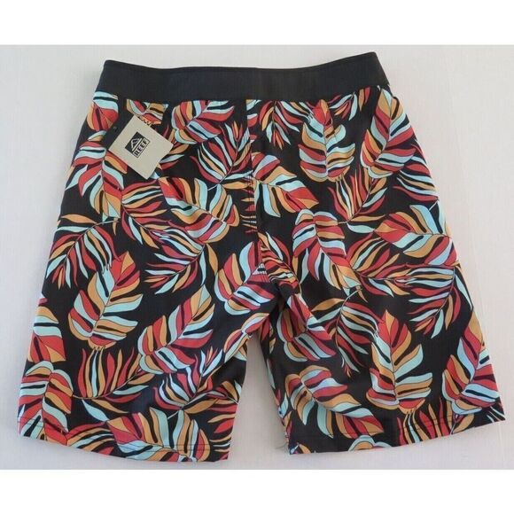 Reef Men's Sz 30 Multicolor Leaf Print Swim Trunks - Picture 2 of 7